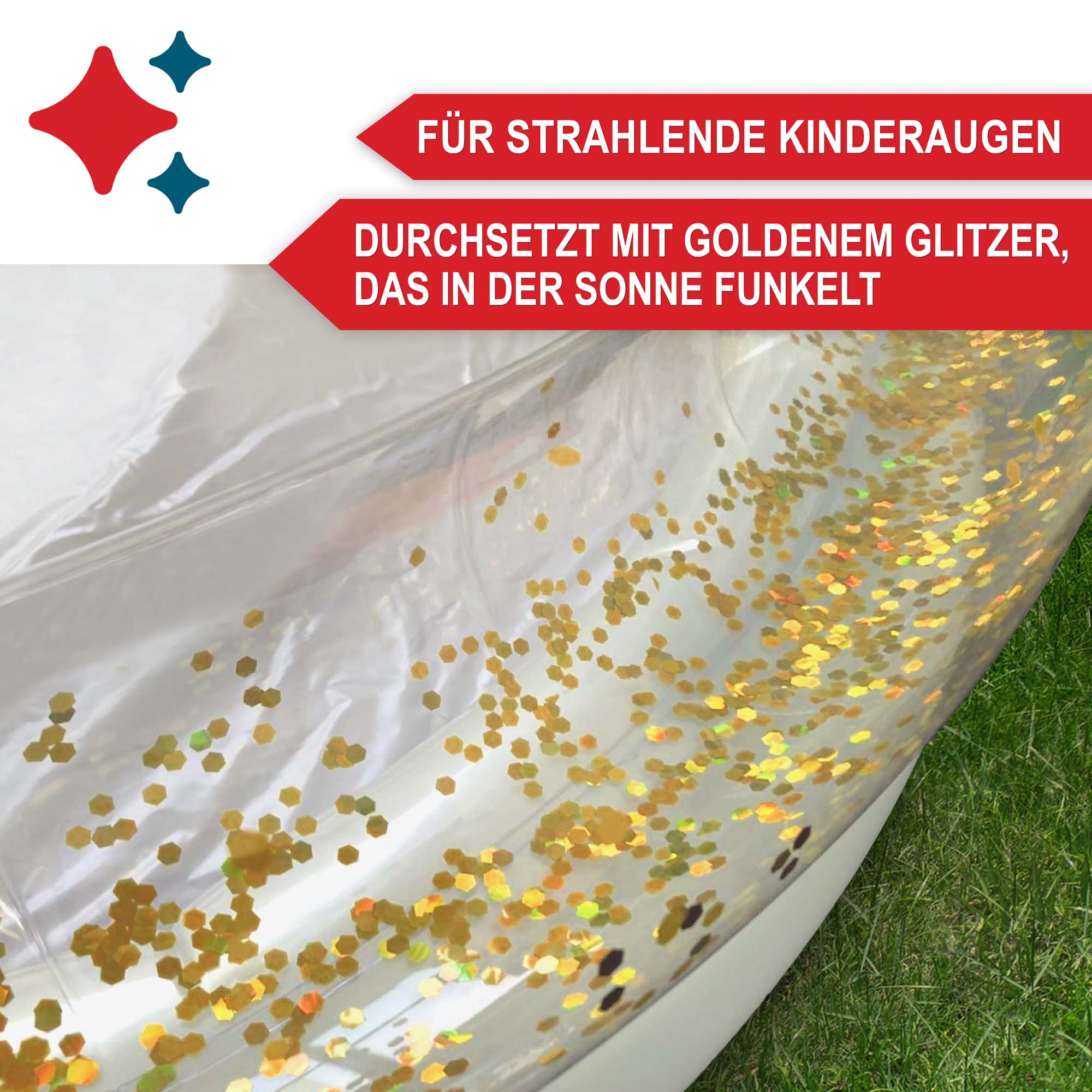 Durchsetzt mit goldenem Glitzer für strahlende Kinderaugen