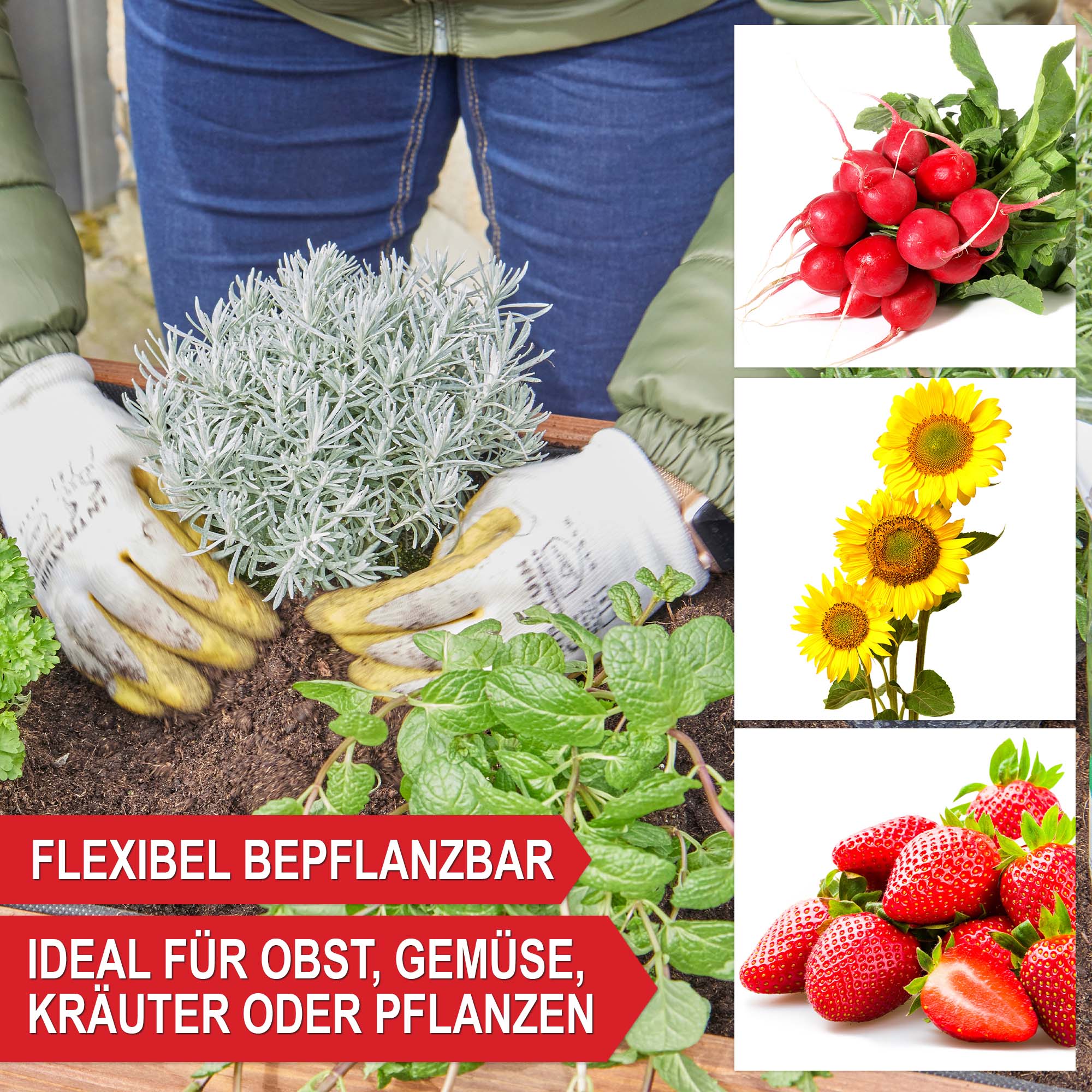  Flexibel bepflanzbar ideal für Obst Gemüse Kräuter oder Pflanzen