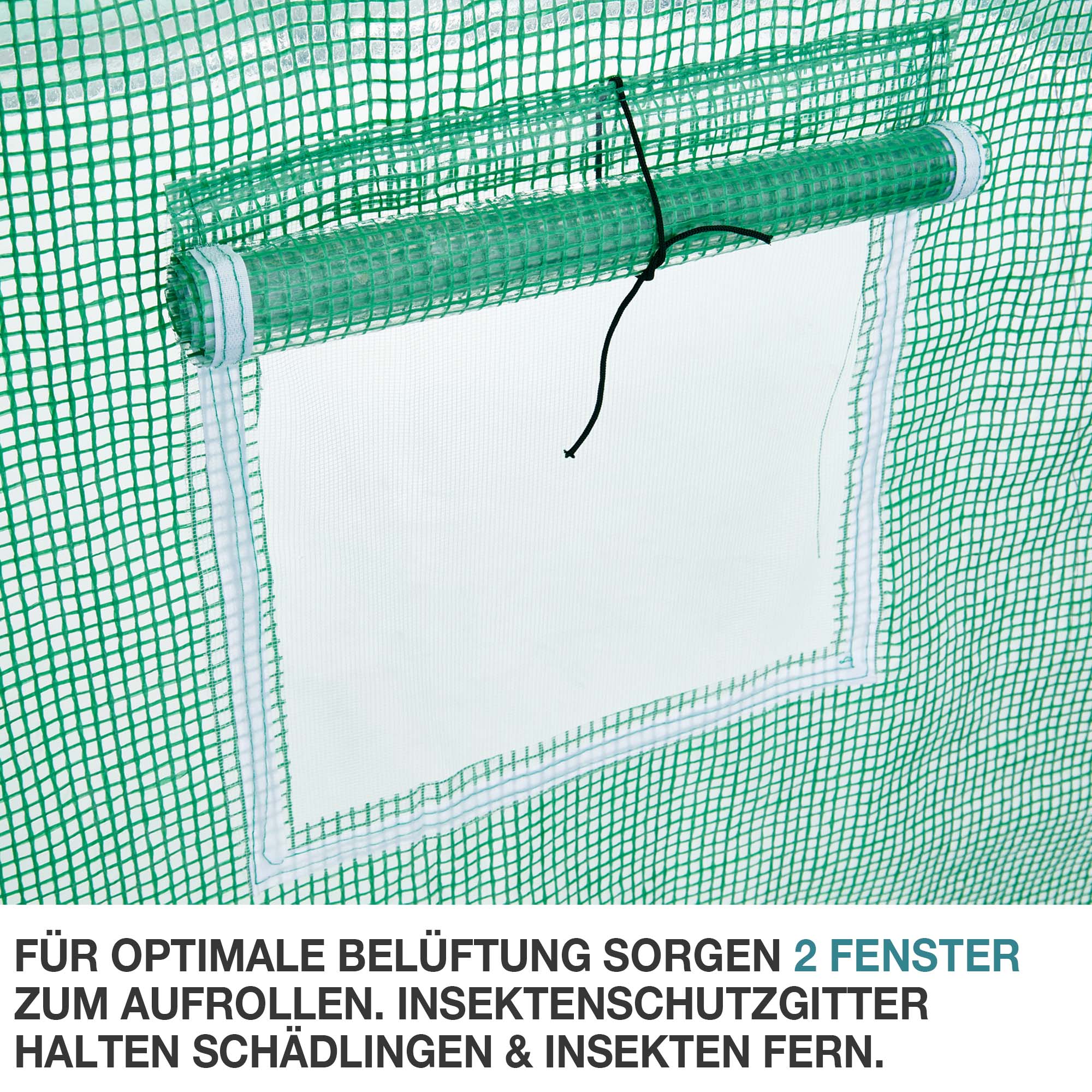 Für optimale Belüftung sorgen 2 aufrollbare Fenster Insektenschutzgitter halten Schädlinge und Insekten fern