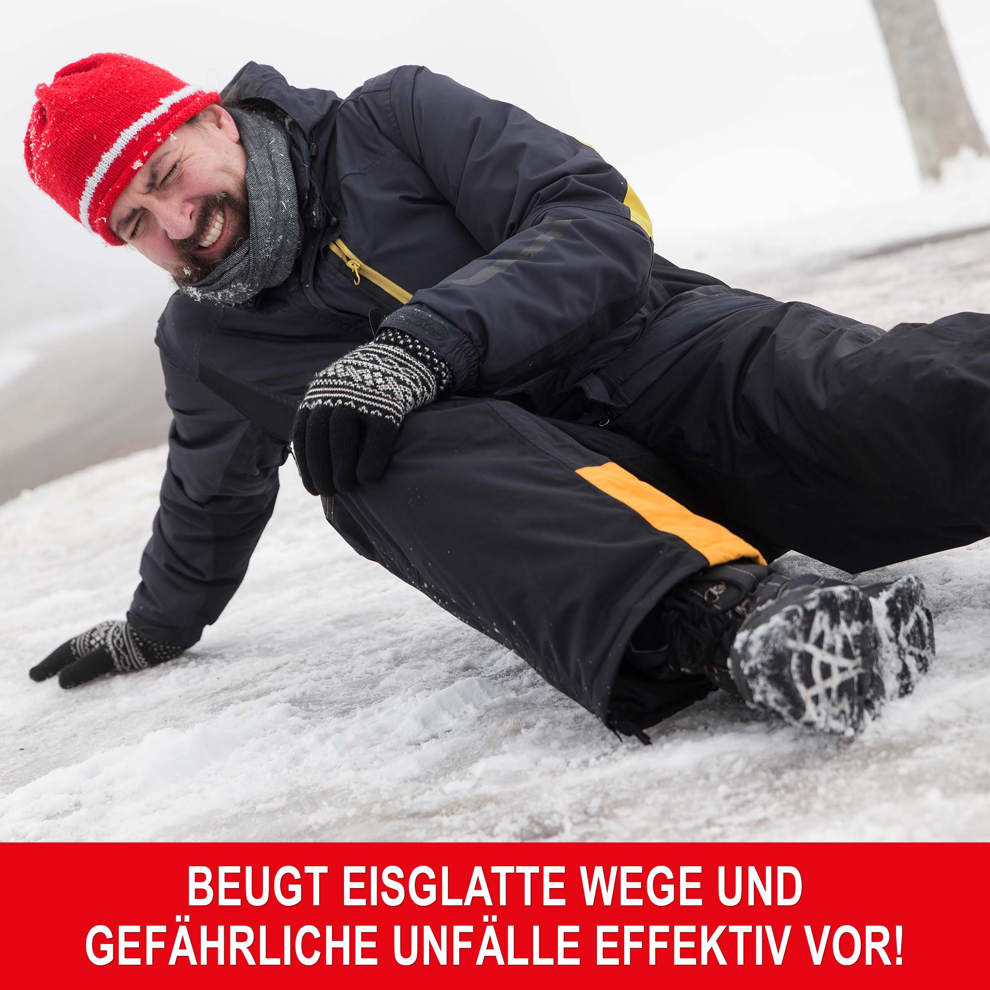 ICE-End Winterstreu - Beugt eisglatte Wege und gefährliche Unfälle effektiv vor! - Sicherer Gehweg - Streusalz Ersatz - Schneeschmelze - Winterdienstausrüstung