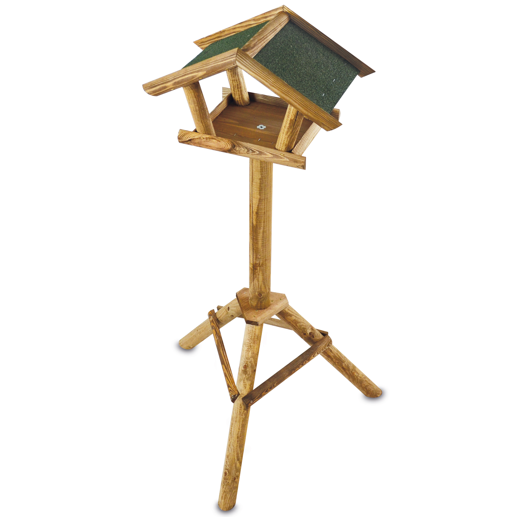 Vogelhaus Bird House bietet Vögeln einen idealen Futterplatz mit stabiler Konstruktion und zeitlosem Design aus naturbelassenem Holz für jeden Garten