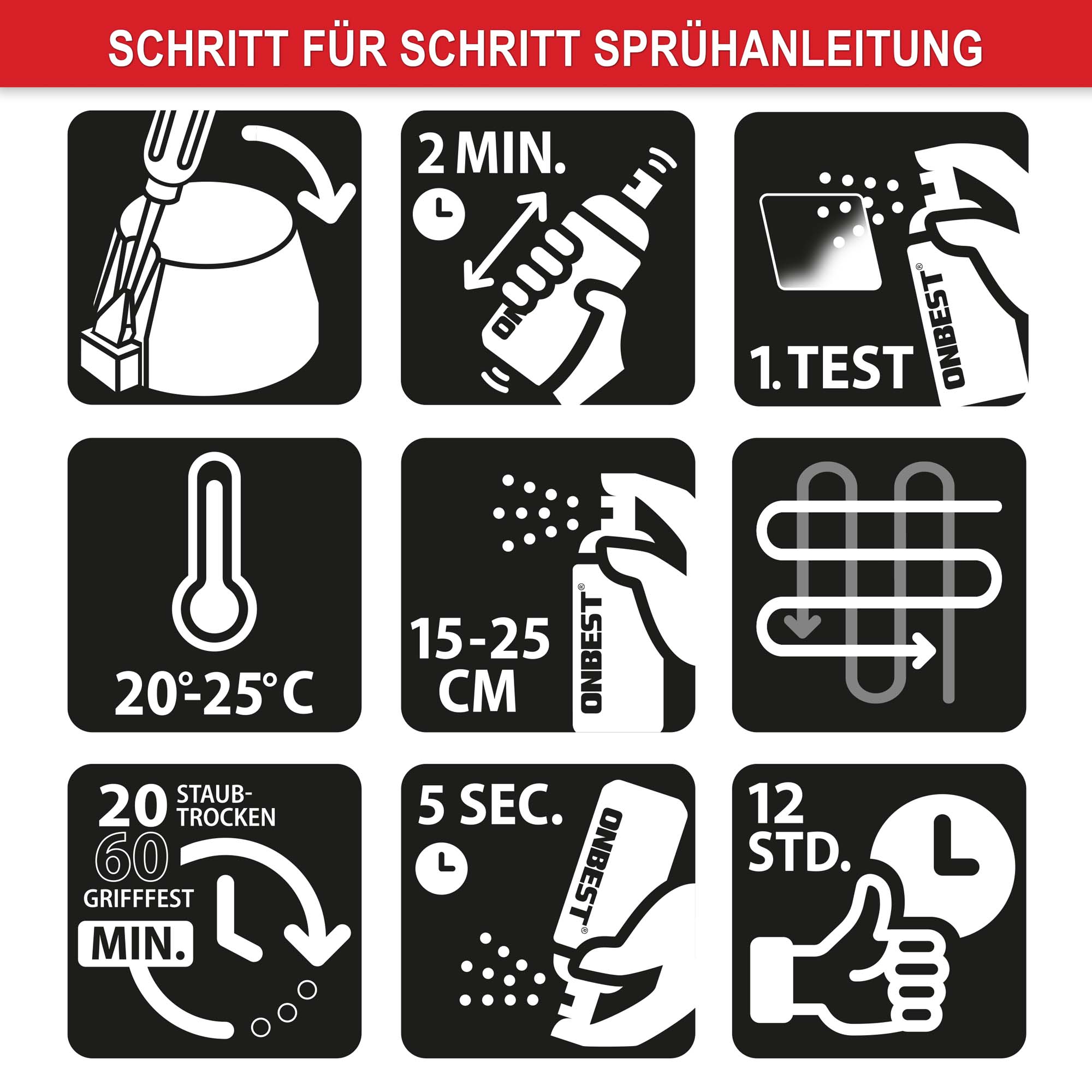 Lackspray - Sprühanleitung - sprüh - sprühen - Anleitung - Schritt für Schritt - Flasche - Mittel 