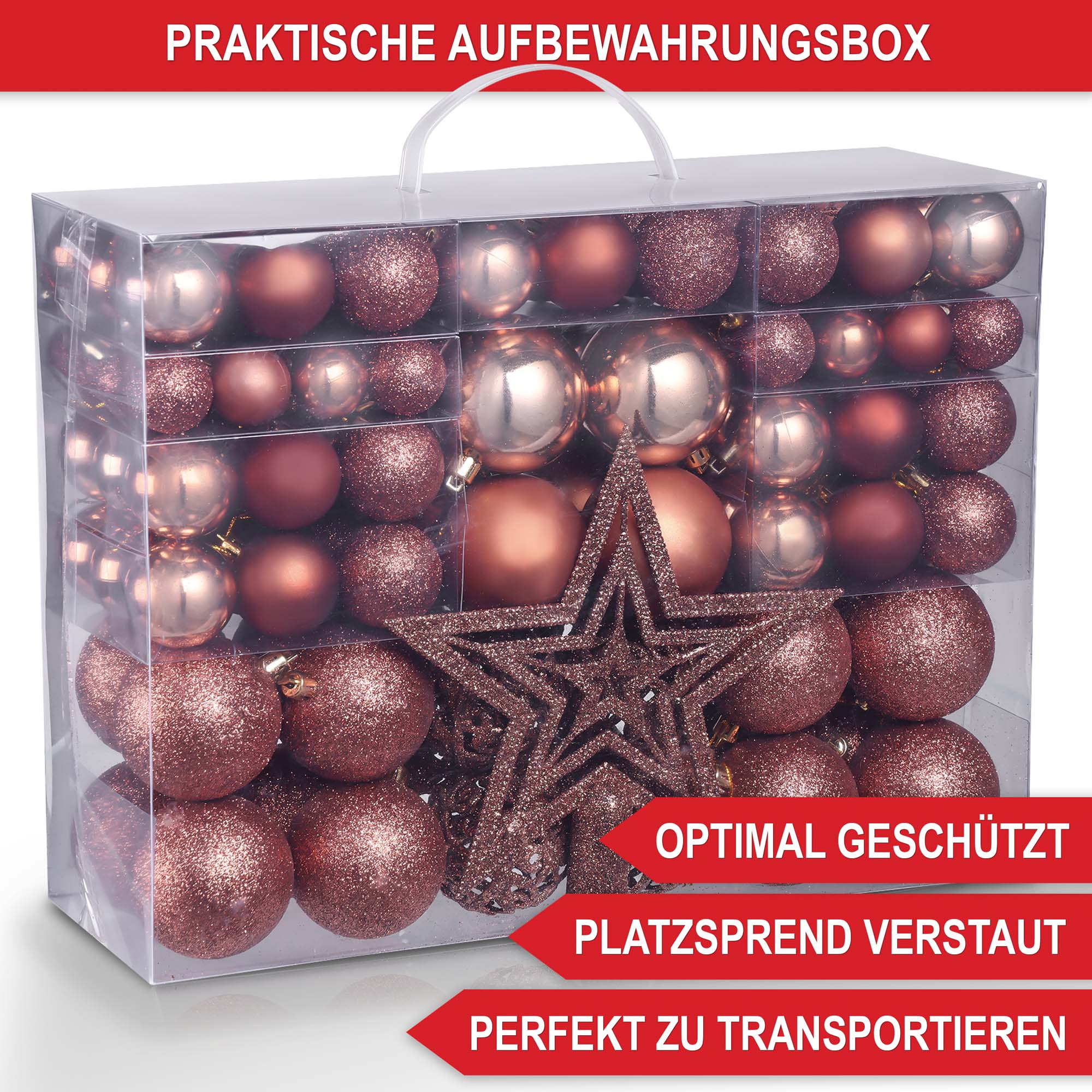 Weihnachtskugeln Aufbewahrungsbox braun