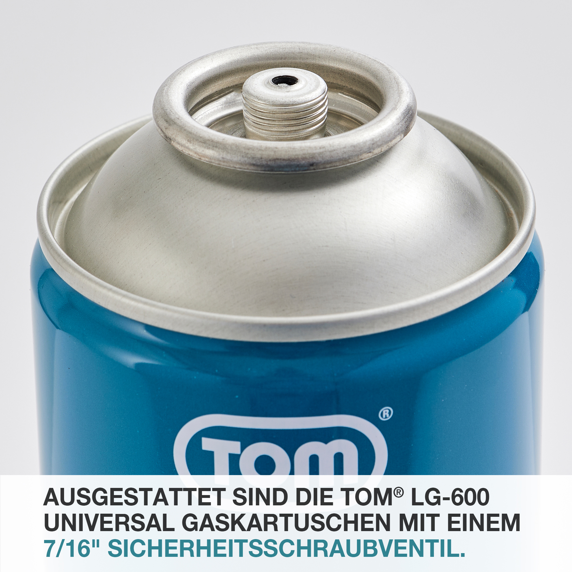 Universal Gaskartusche mit 7/16' Sicherheitsschraubventil Ideal für den flexiblen Einsatz - Outdoor - Camping - Gas - Kartusche