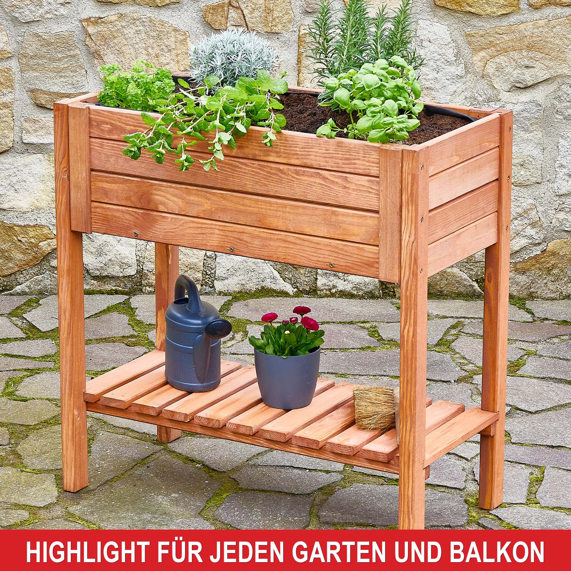 Gemüsebeet Highlight für jeden Garten und Balkon perfekt für Kräuter und Blumen