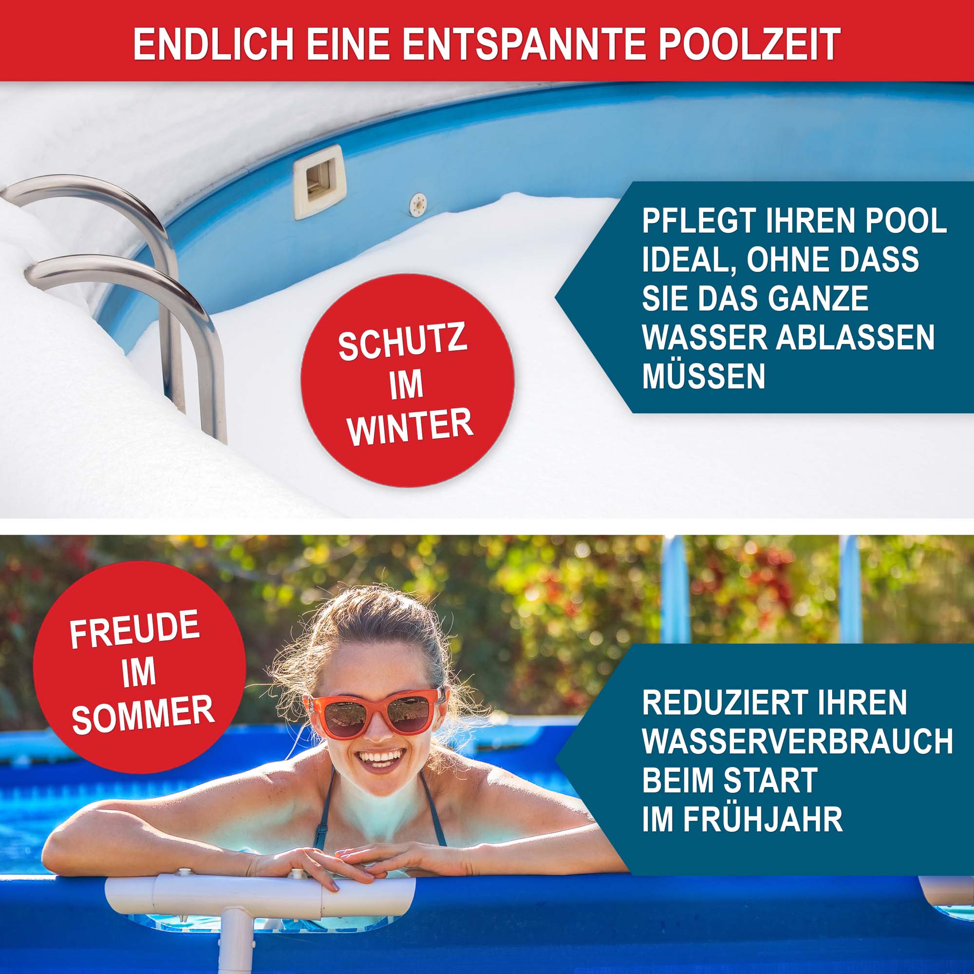 Winter Poolschutz Freude im Sommer durch entspanntes Poolvergnügen