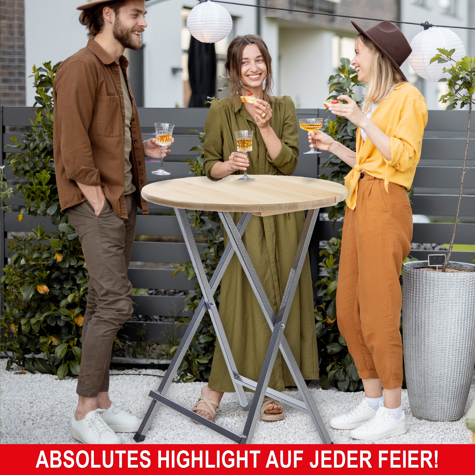  Stehtisch - Absolutes Highlight auf jeder Feier! - Bistrotisch - Partytisch - Klapptisch