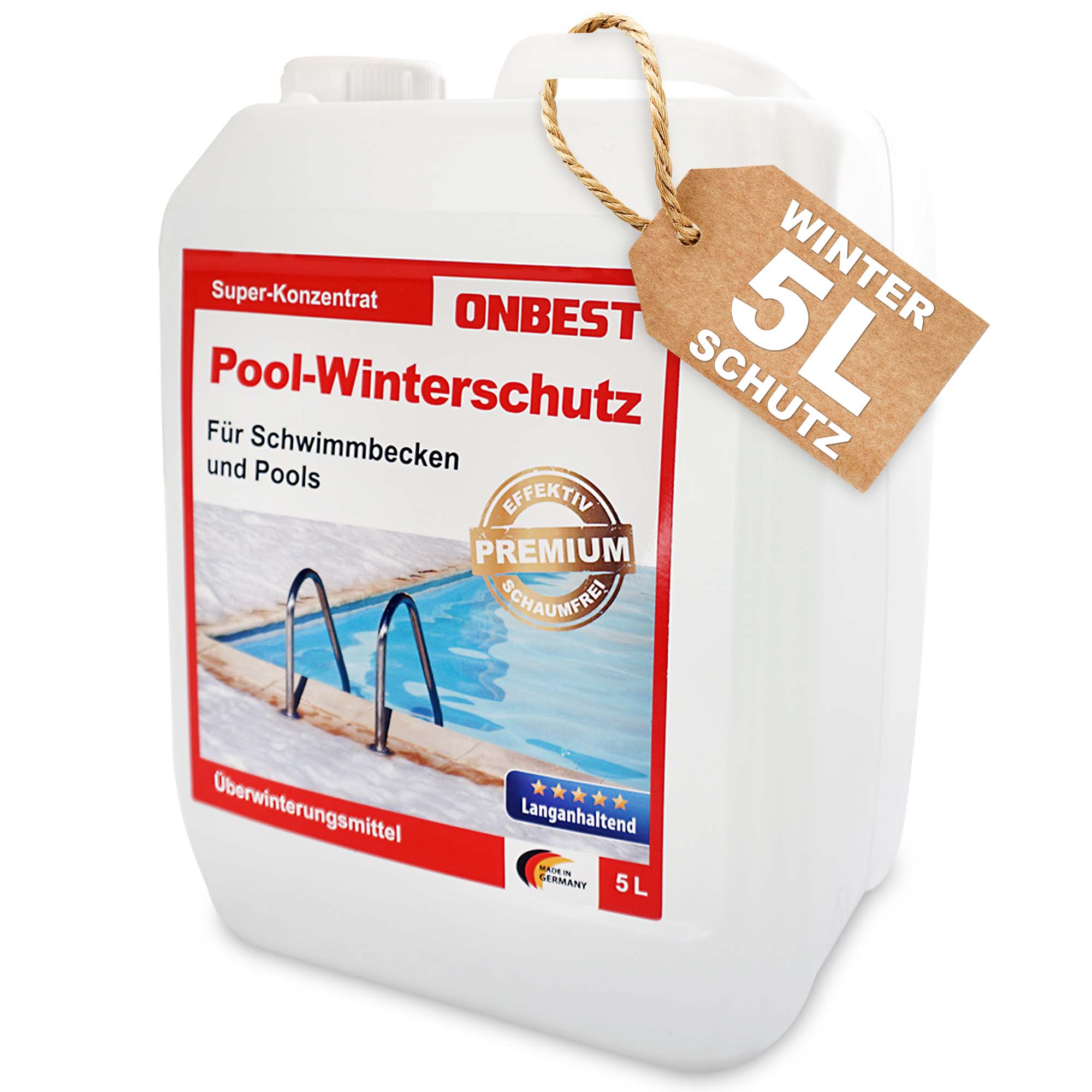 Hochwirksamer Winterschutz für Pools und Schwimmbecken 5Liter Kanister