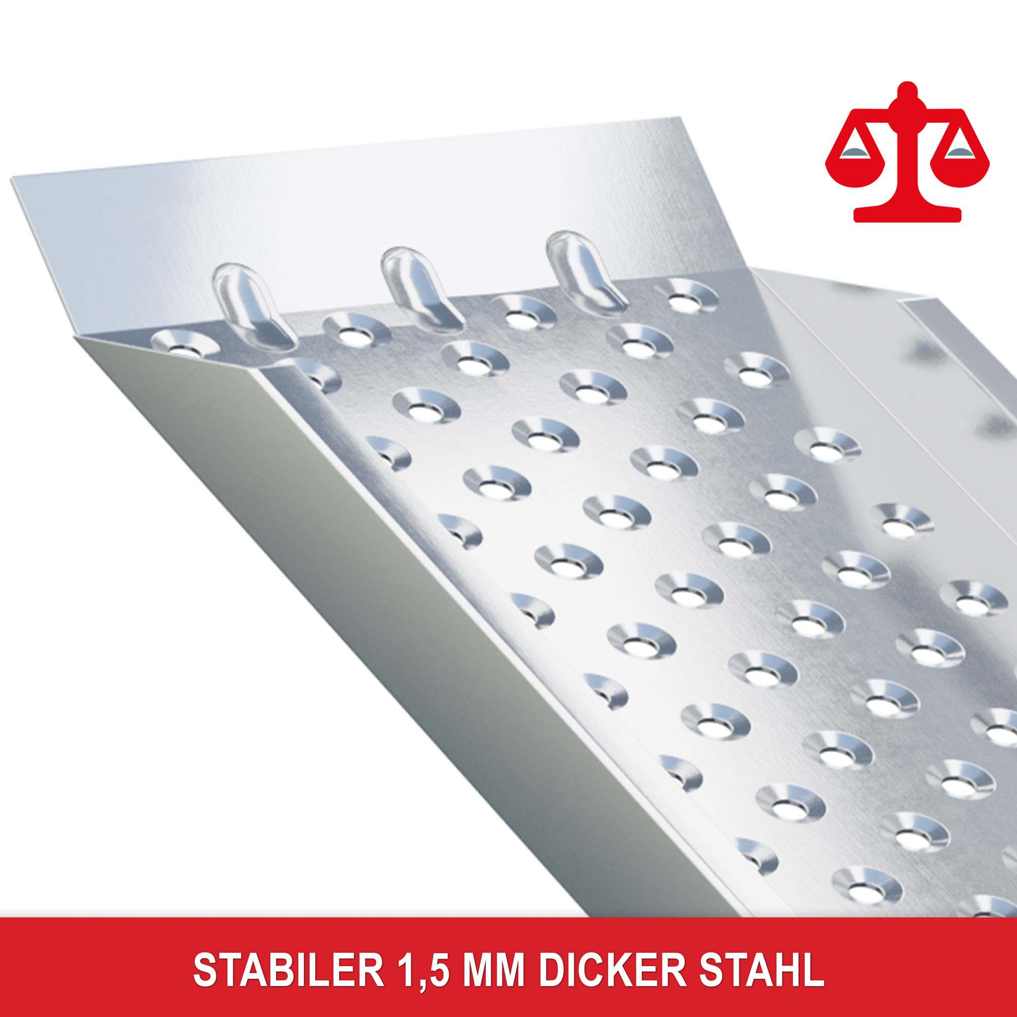 Auffahr-Rampe 1,5 mm dicker Stahl