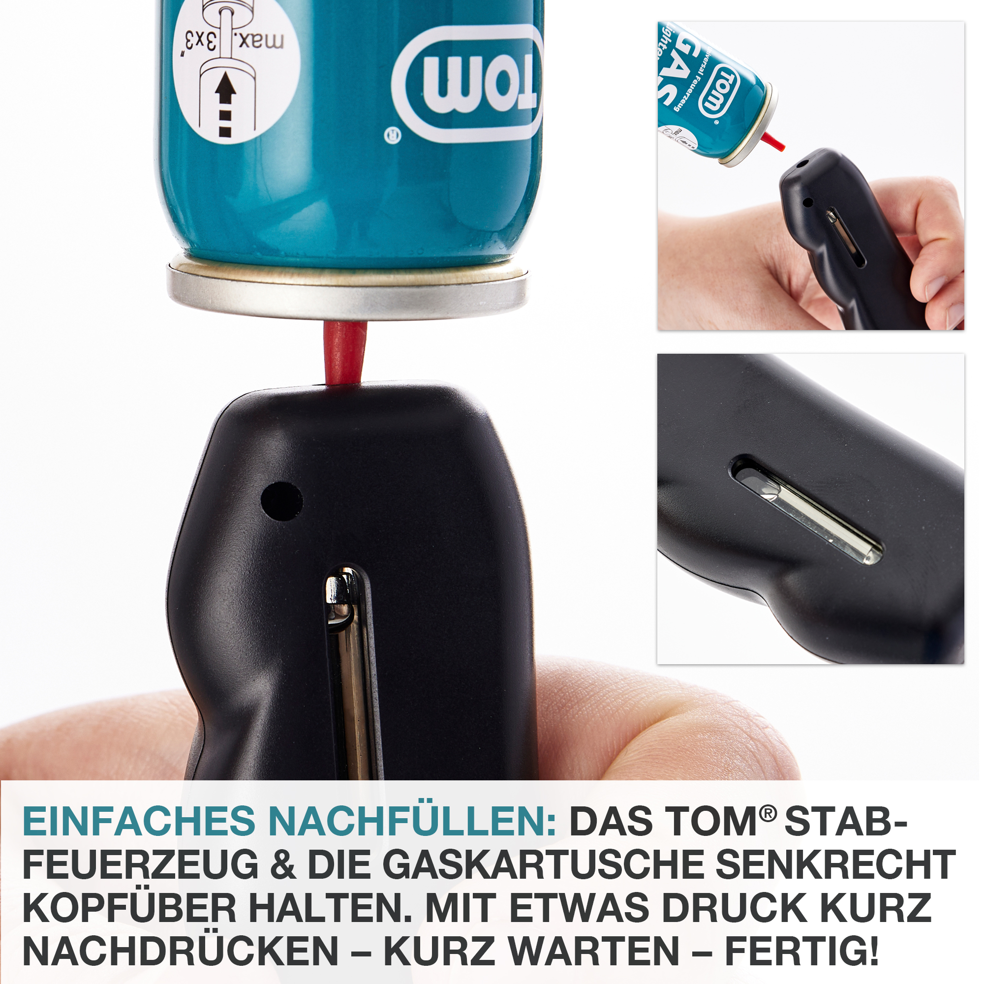 Feueranzünder – Elektronischer Zünder – Kaminanzünder – Flammenwerfer – Zündgerät – Streichholzersatz – Zigarettenanzünder – Stabfeuerzeug – Gasanzünder – Kerzenanzünder – Kindersicherung - einfaches nachfüllen