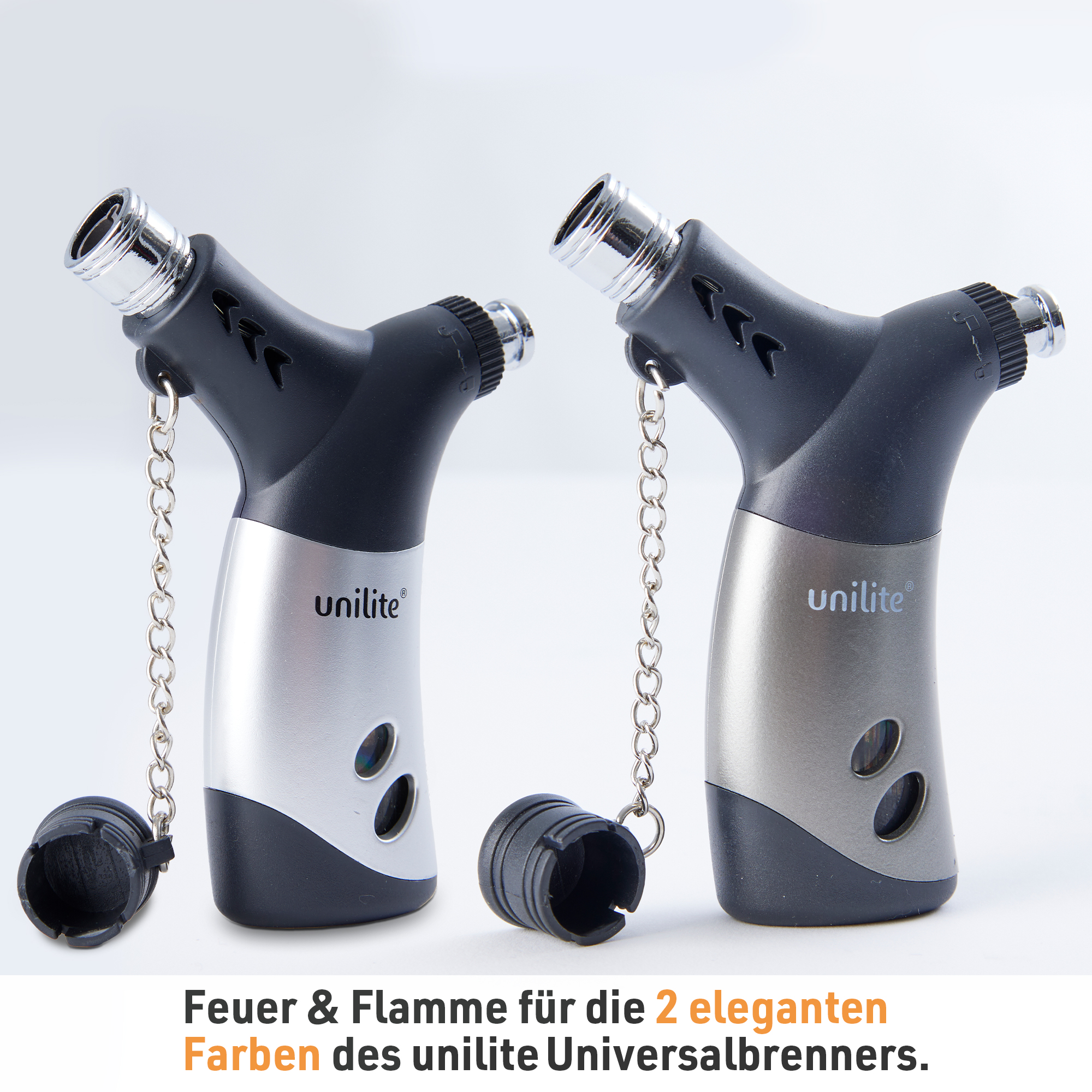 Unilite Universalbrenner Sturmfeuerzeug in zwei eleganten Farben