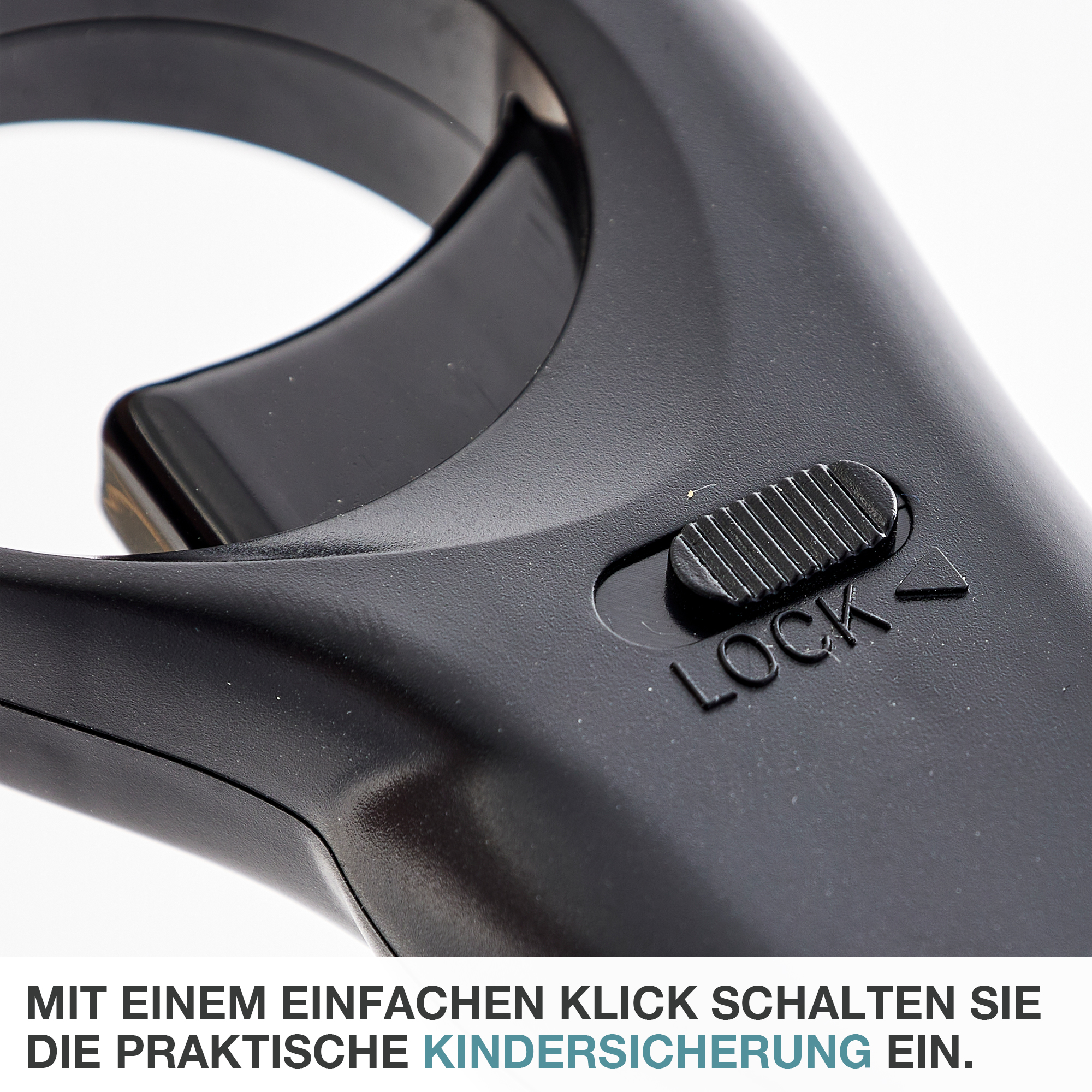 Mit einem einfachen Klick die praktische Kindersicherung einschalten - Stabfeuerzeug – Elektronischer Zünder – Streichholzersatz – Flammenwerfer – Kaminanzünder – Zigarettenanzünder