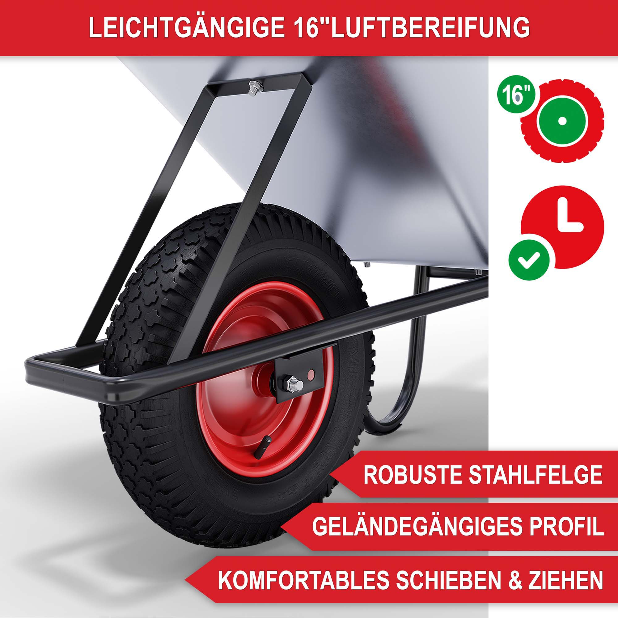 Schubkarre-Reobuste-Stahlfelge-Geländegängiges-Profil-Komfortables-Schieben-und-ziehen-OB