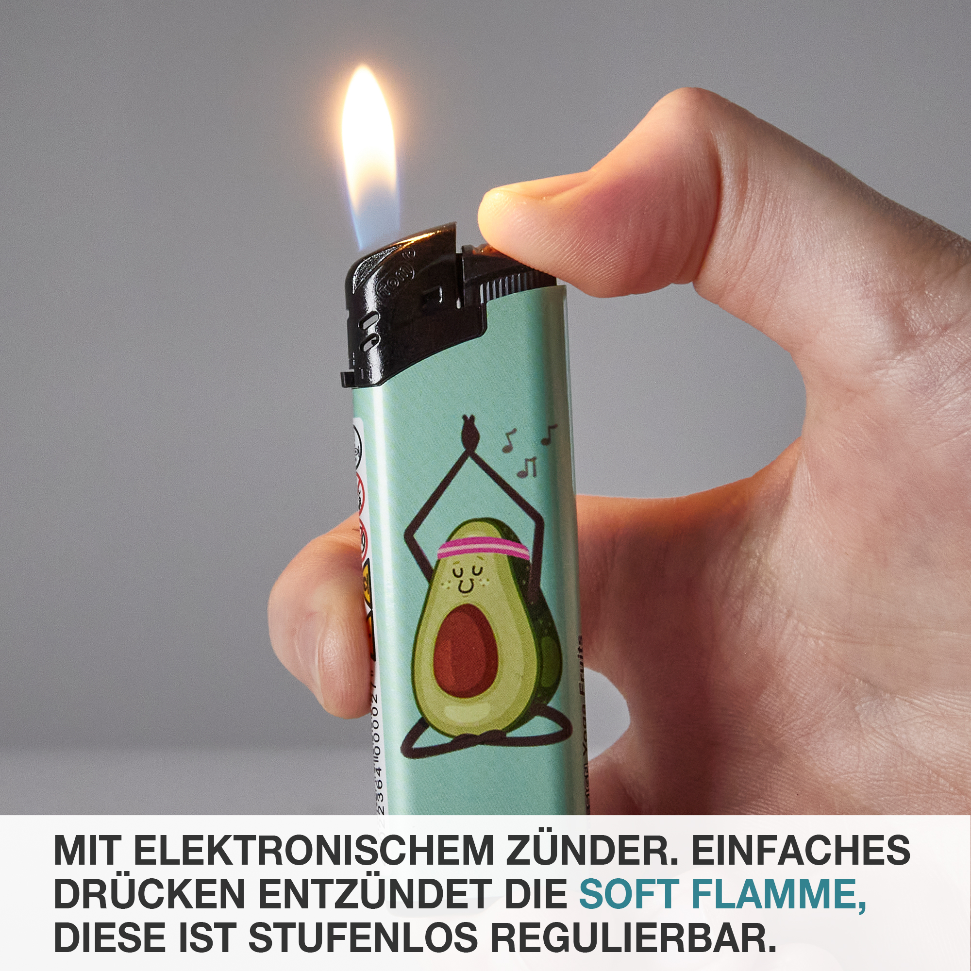 Elektronik Feuerzeug Yoga - Flammenwerfer – Kaminanzünder – Gasanzünder – Zigarettenanzünder – Feueranzünder – Kerzenanzünder – Streichholzersatz – Stabfeuerzeug – Zündgerät