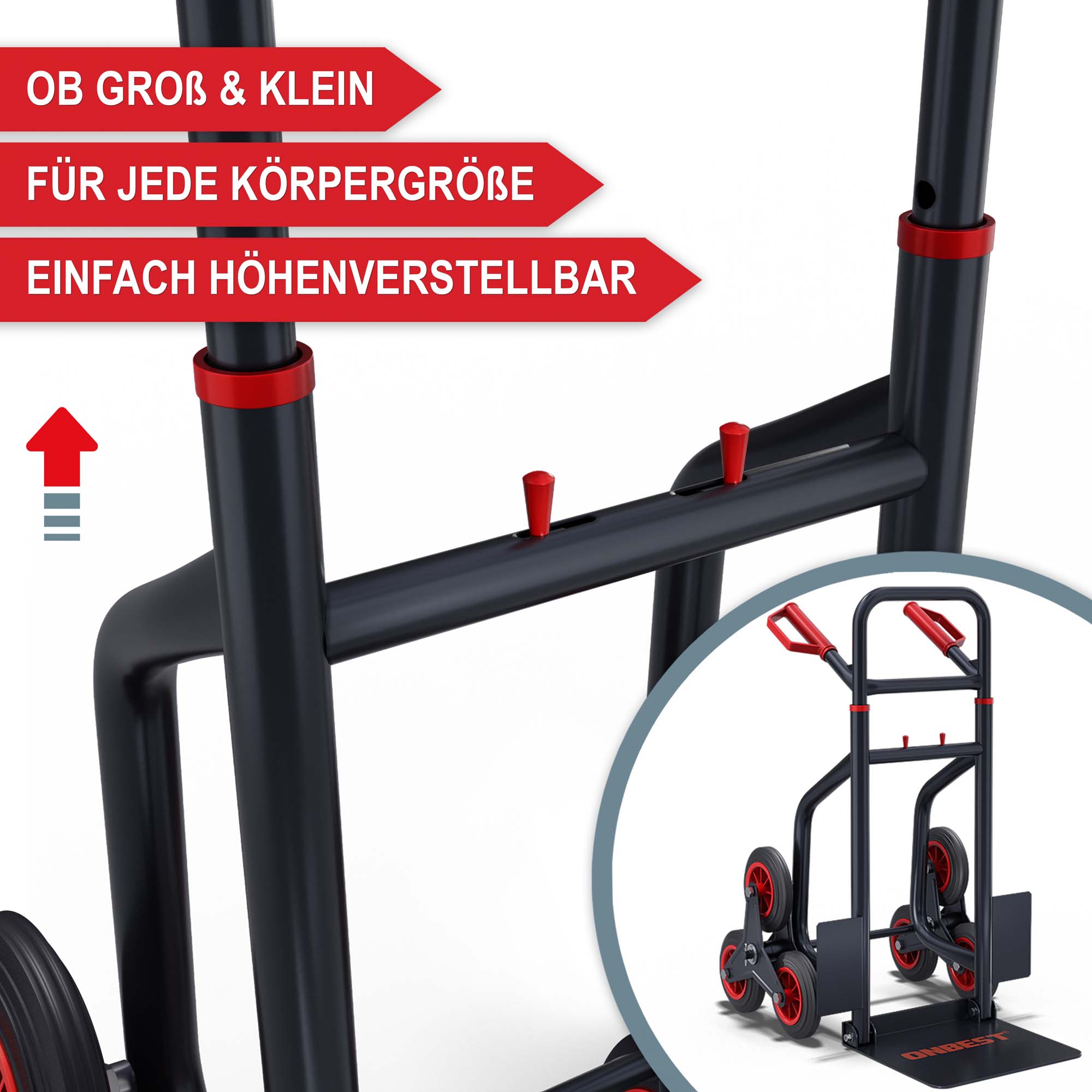 Stabile Treppensackkarre mit optimaler Größe - kompakt klappbar