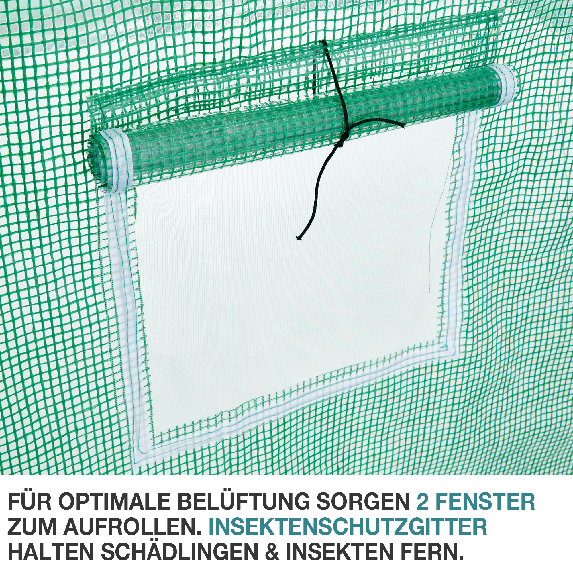 Anzuchthaus – Große aufrollbare Tür mit Reißverschluss – Idealer Pflanzenschutz – Gewächshaus – Wetterfest – Leicht und stabil – Praktisches Design – Frühbeet – Robustes Material – Einfacher Aufbau – Gute Belüftung