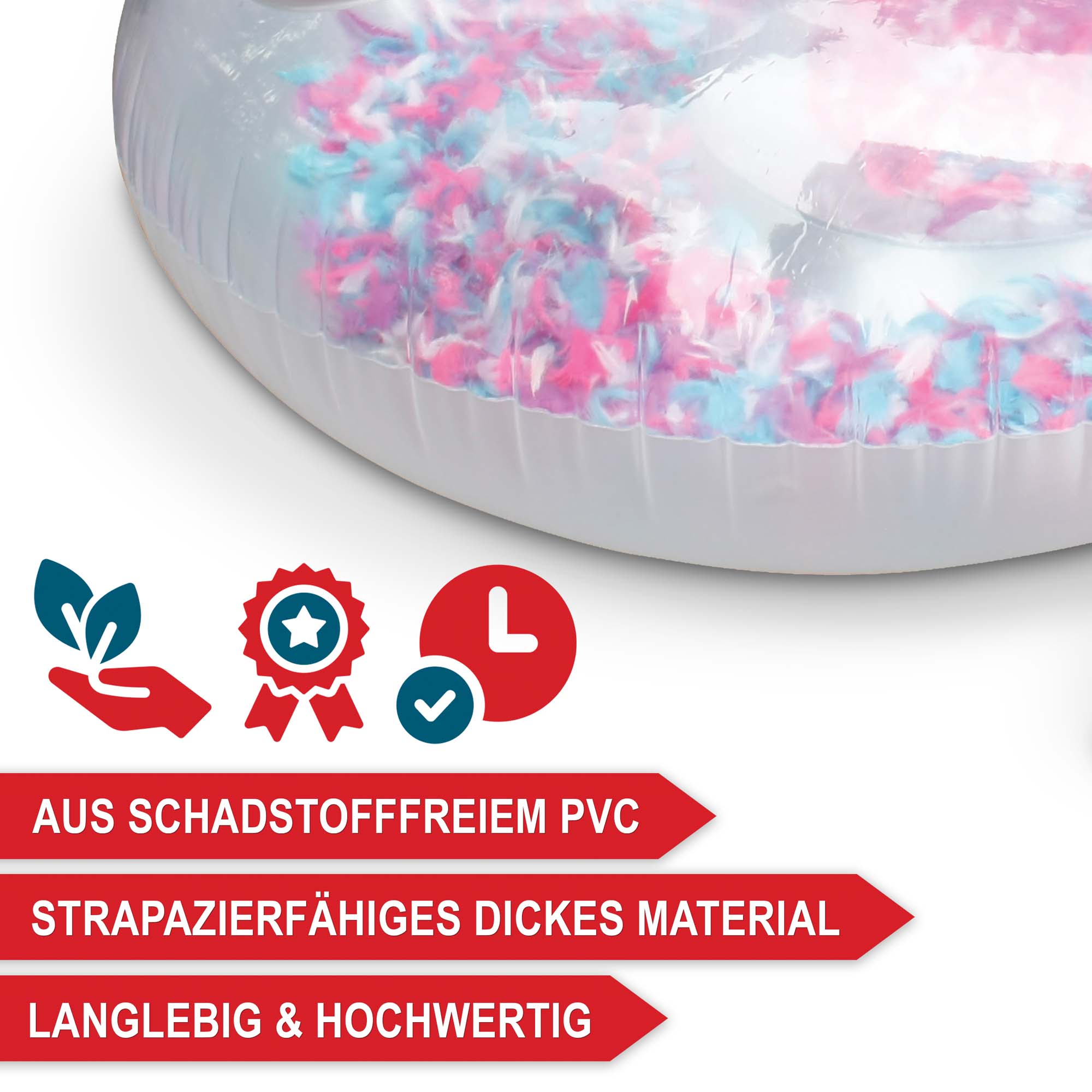 Aus schadstofffreiem PVC strapazierfähiges dickes Material langlebig und hochwertig Schwimmvogel-Wasservogel-Höckerschwan-Cygnus-Weißschwan-Zierschwan