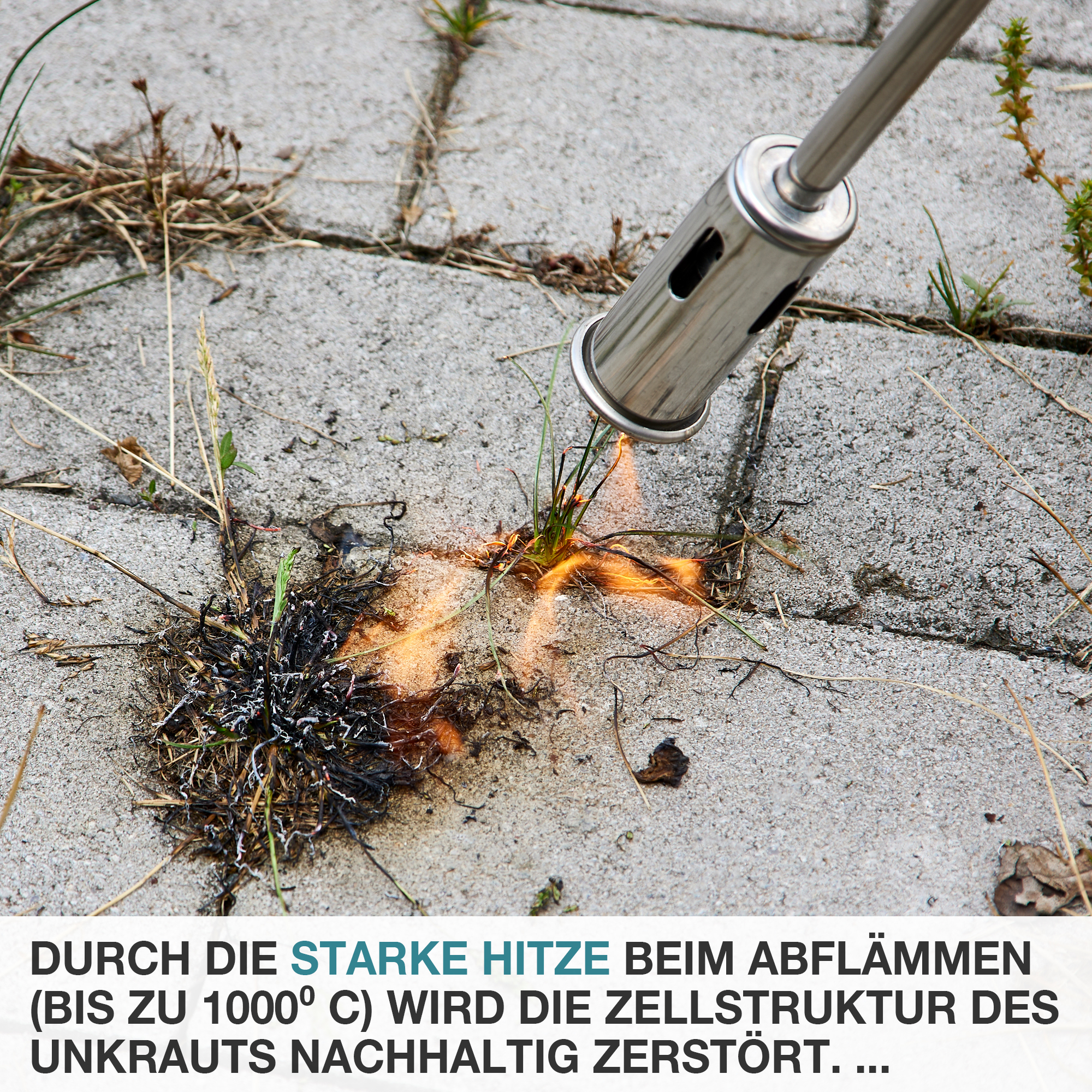 Unkrautbrenner UB-300 – Stark – Hitze – Bis zu 1000°C – Zellstruktur – Unkraut – Nachhaltig – Zerstören – Abflammen – Effektiv – Gartenpflege – Gehwege – Terrassen – Umweltfreundlich